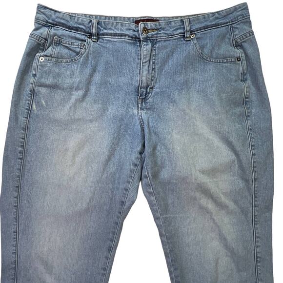 Lee Riveted Ultimate 5 High Rise Relaxed Fit Denim Capri Jeans Plus Size 20W - Picture 4 of 12